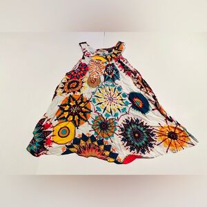 Vibrant Mandala Kids Sleeveless Blouse
